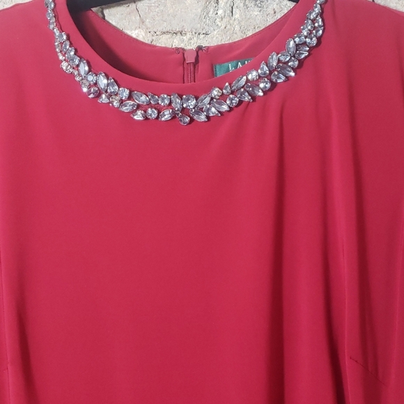 Lauren Ralph Lauren red dress ladies size 12 NWT - Picture 3 of 7
